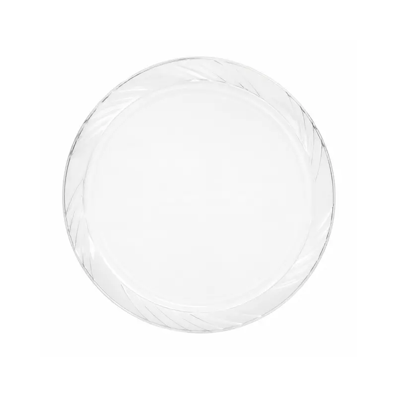 7-Inch Frosty Clear Lightweight Disposable Plastic Plates – Jumbo Pack 1