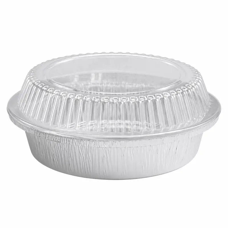7-Inch Round Disposable Aluminum Foil Pan With Dome Lid 1