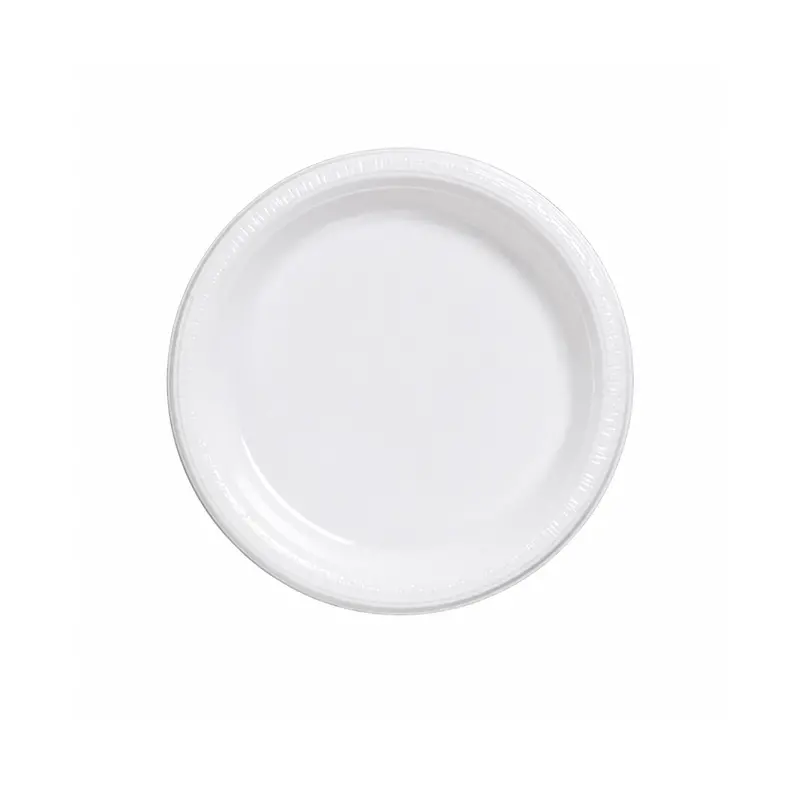7-Inch White Disposable Plastic Party Plate 1