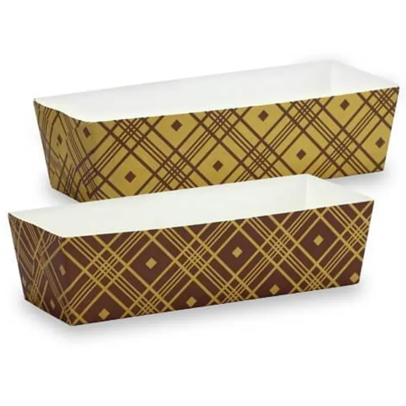 7" X 2.5" X 2" Brown Tan Kraft Baking Pan (6-Pack) 1