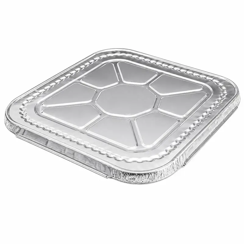 8.25-Inch Square Aluminum Foil Lids – Compatible With 8×8 Disposable Pans 1