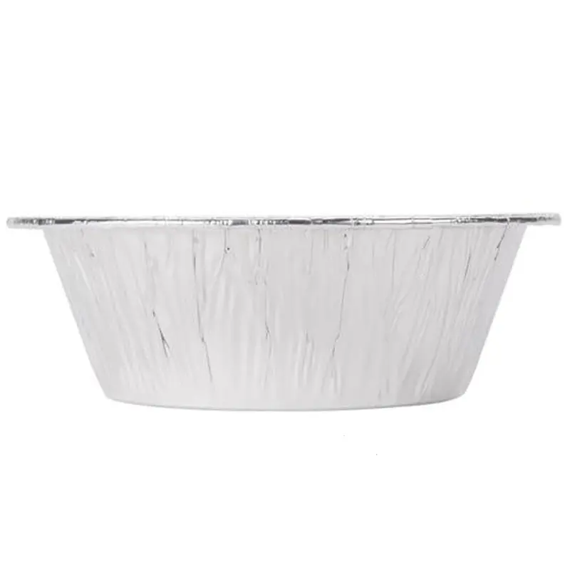 8" Extra-Deep Extra-Heavy Disposable Aluminum Round Pan 1