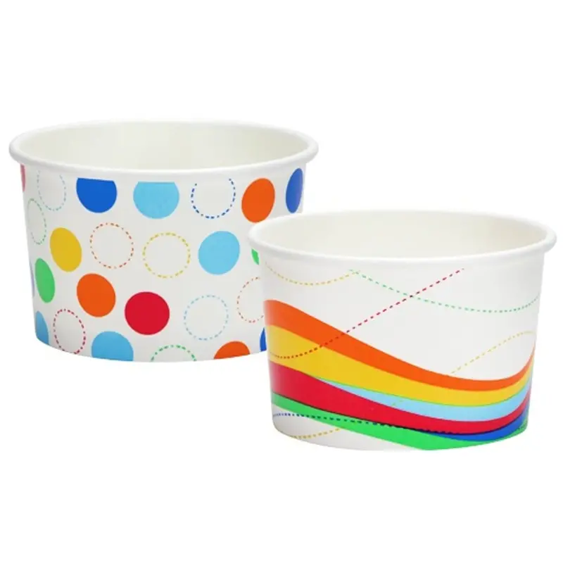 8 Oz Disposable Ice Cream Paper Cups – Food-Safe & Portion-Controlled 1