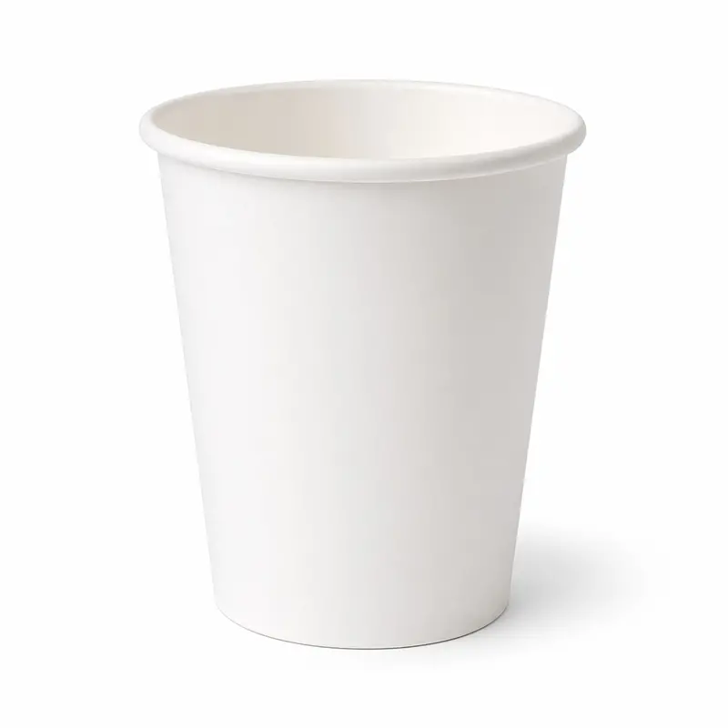 8 Oz White Poly-Coated Paper Cups – Compact Disposable Cups For Hot & Cold Drinks, Bulk Order 1
