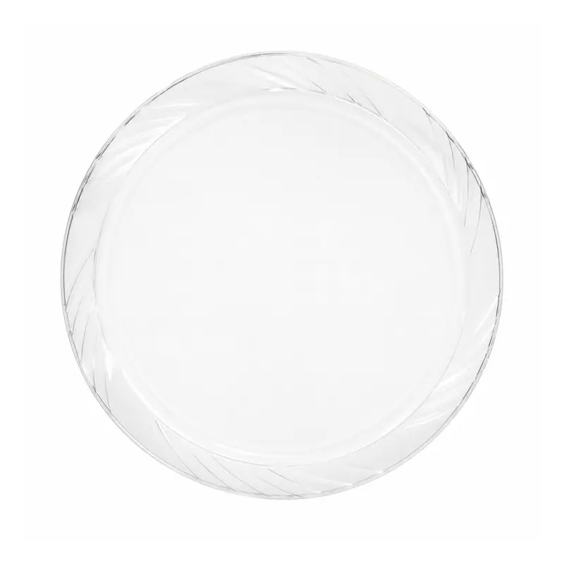 9-Inch Frosty Clear Lightweight Disposable Plastic Plates – Jumbo Pack 1