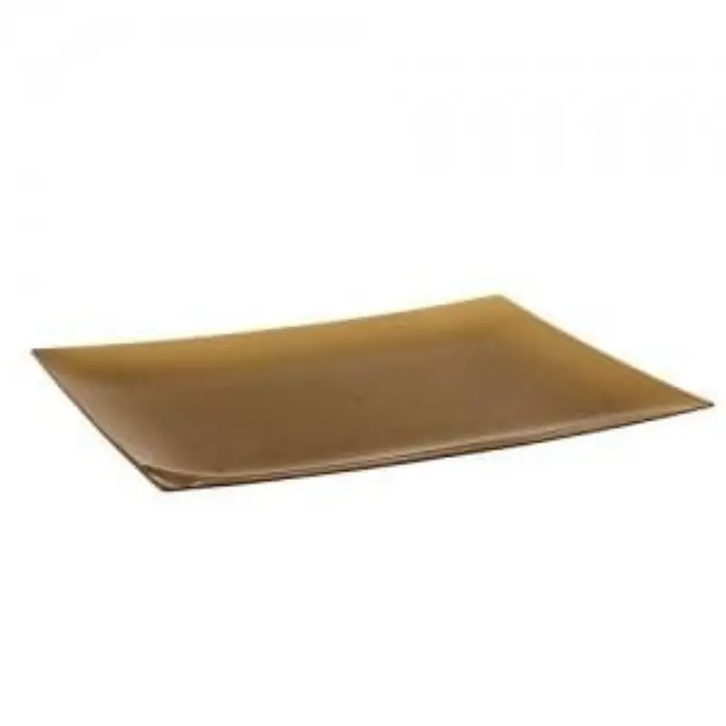 9-Inch Gold Rectangular Salad Plastic Plates 1