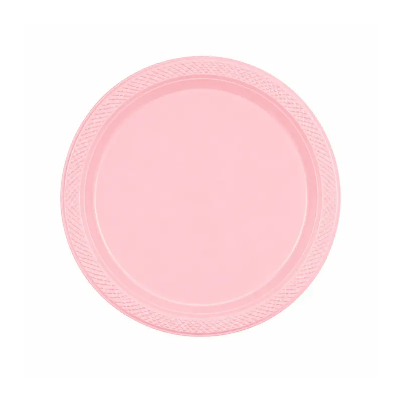 9-Inch Pink Disposable Plastic Plates – Vibrant, Durable Choice For Celebrations 1