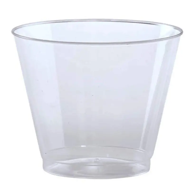 9 Oz Old-Fashioned Style Clear Plastic Tumbler 1