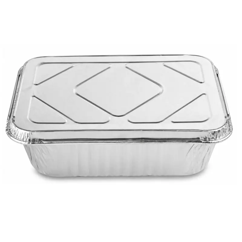 9" × 13" Extra-Deep, Extra-Heavy Disposable Aluminum Pan With Lids 1