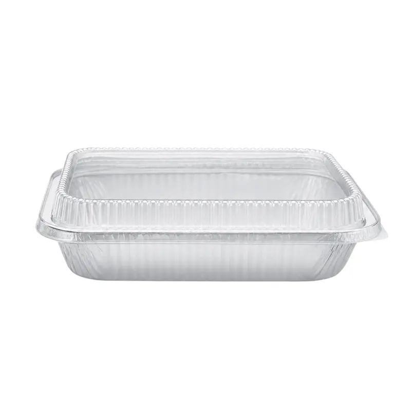9" × 13" Half-Size Deep Disposable Aluminum Pan (Standard Weight) With Dome Lid 1