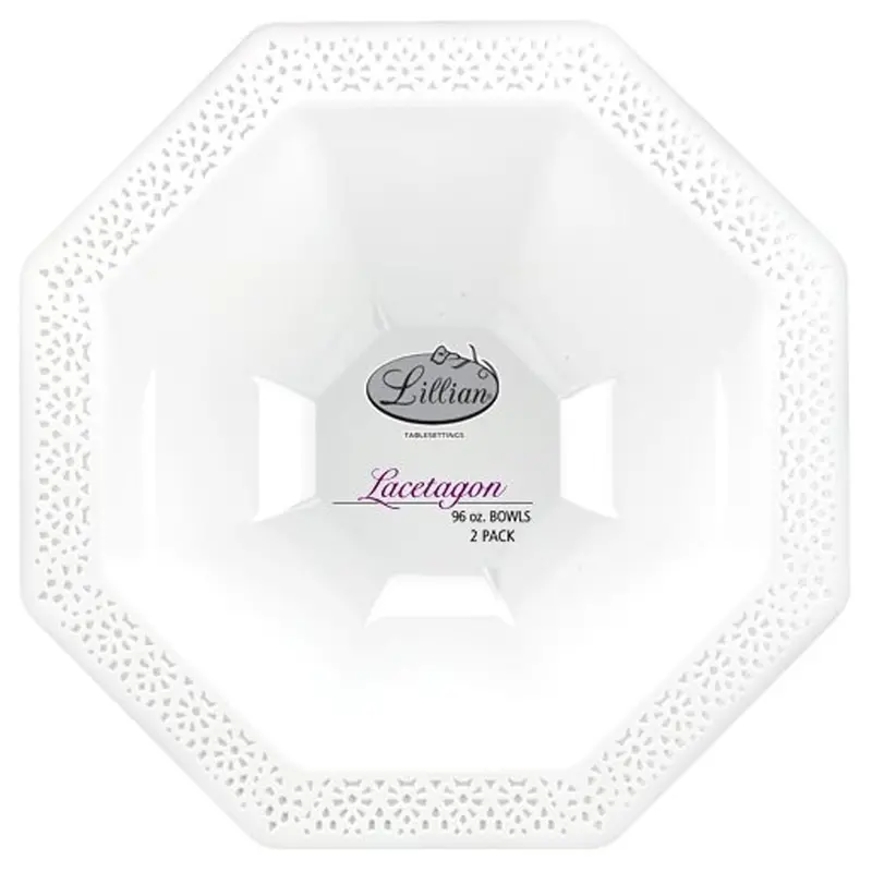 96-Ounce Pearl-White Plastic Serving Bowl – Heavy-Duty 1