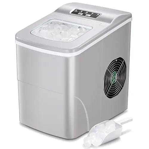 Aglucky Portable Countertop Ice Maker – 26 Lbs Daily Output, 6–8 Minute Ice Cycle, Includes Scoop And Basket 1