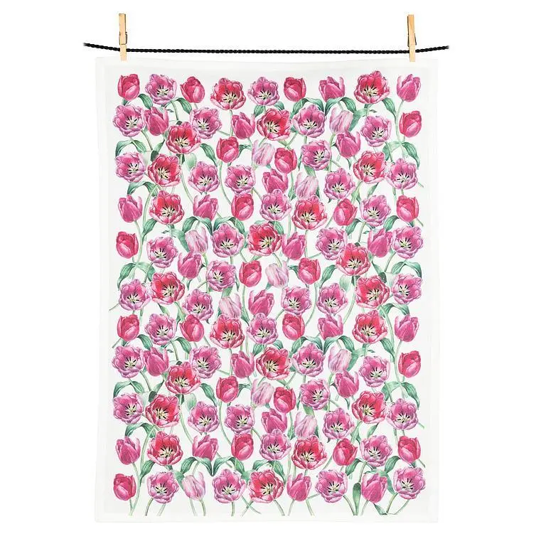 All-Over Tulip Print Kitchen Towel 1