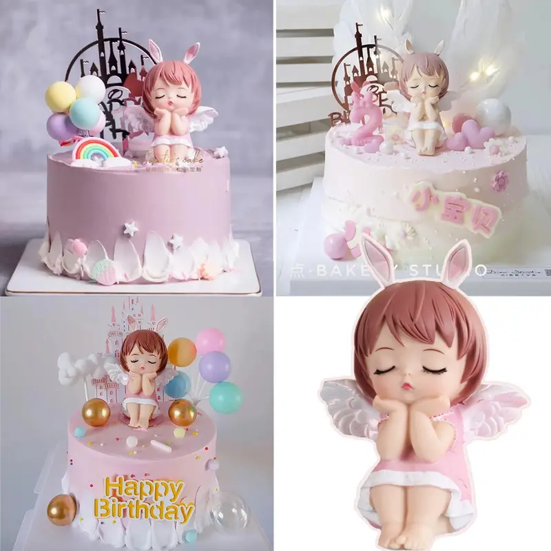 Angel-Themed Baby Figurine For Cake Decoration 1