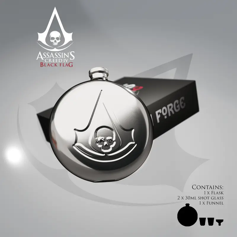 Assassin'S Creed Black Flag Replica Hip Flask 1