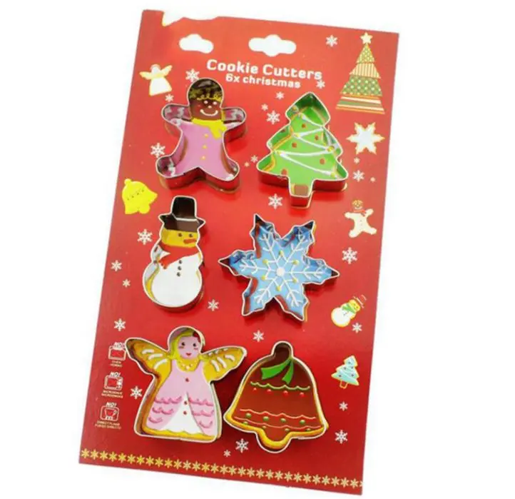 Assorted Holiday Cookie Cutters: Snowflake, Bell, Angel, Tree, And Snowman Designs 1