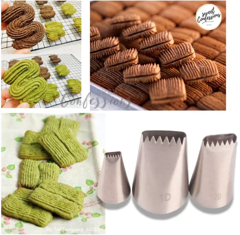 Basketweave Piping Tip Set – 3-Piece Nozzle Kit (1D, 2B, 47) For Buttercream 1
