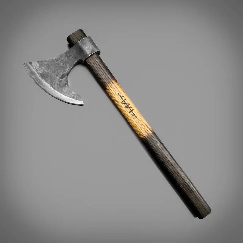 Bearded Throwing Axe – Rune-Embellished 1