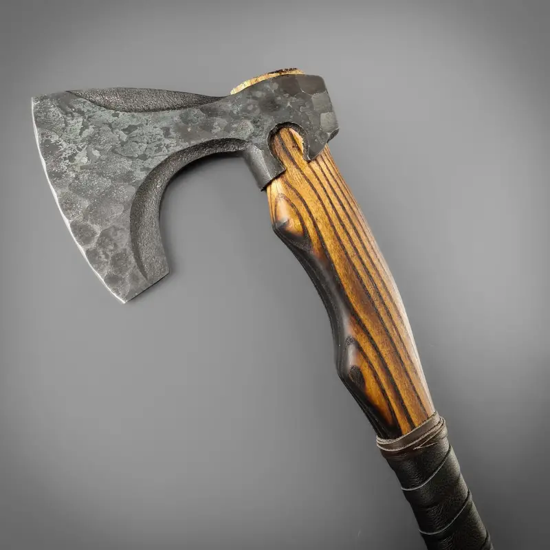 Blackened Bevelled Axe – Decorative Forged Wall Hanging 1