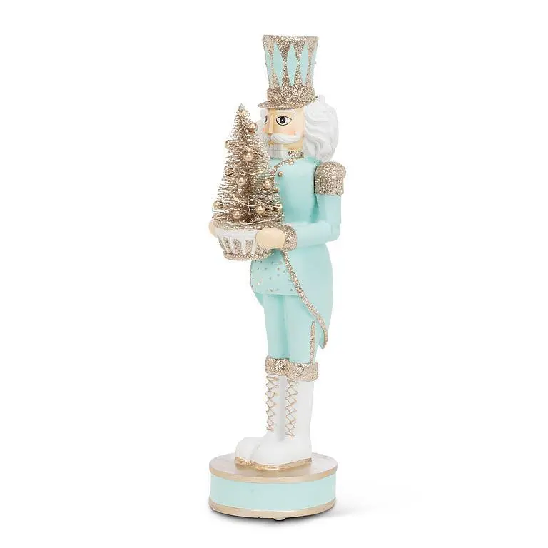 Blue Led Nutcracker Ornament – Light-Up Festive Tabletop Figure 1