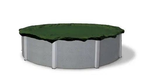 Blue Wave Bwc808 24-Foot Round Winter Pool Cover – 12-Year Warranty, Forest Green, Above-Ground Use 1