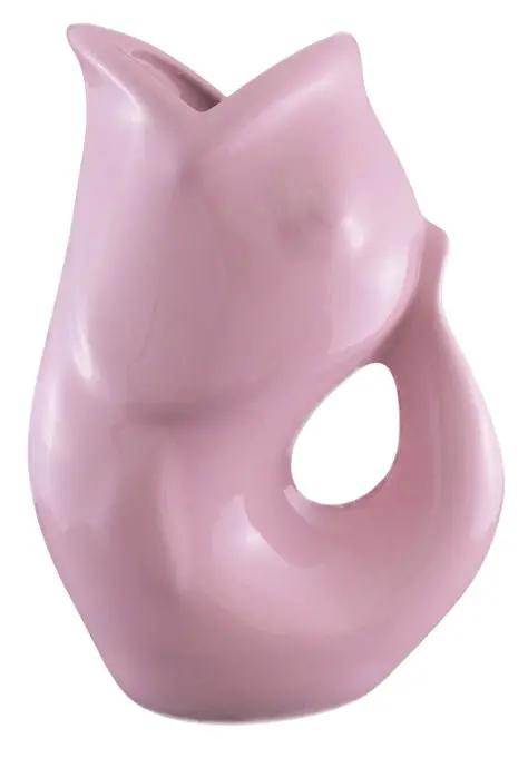 Blush Pink Gurgle Pot – Spacious Ceramic Vessel 1