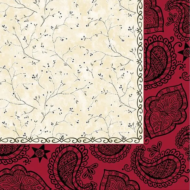 Bold Red Vector-Print Disposable Lunch Napkins – 20 Count 1