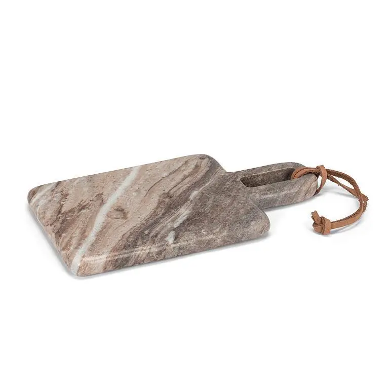 Brown Marble Rectangular Serving Board With Handle 1