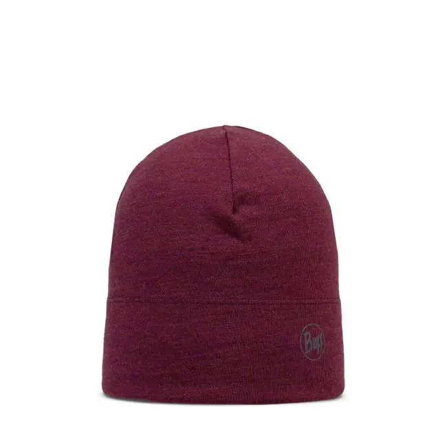 Buff Merino Wool Midweight Beanie – Tibetan Red Melange 1