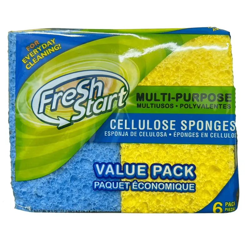 Bulk Cellulose Sponge Pack – 6-Piece Versatile Cleaning Essentials 1