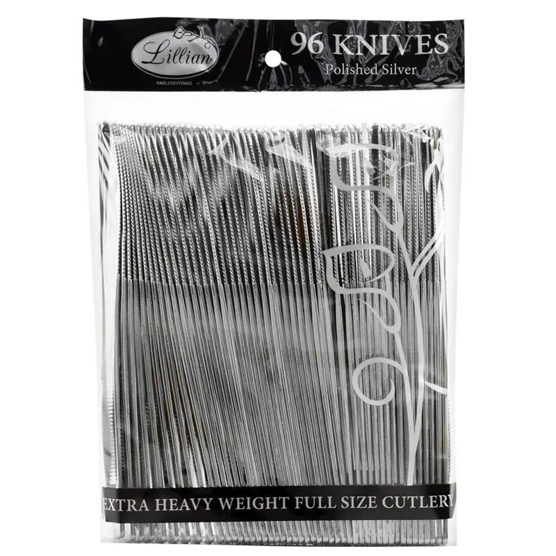 Bulk Silver Plastic Knives – Disposable Cutlery For Catering 1