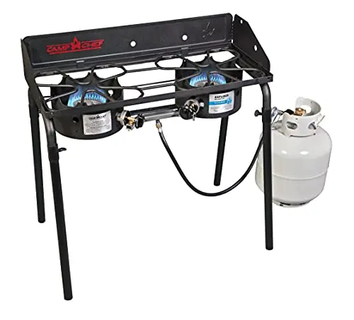 Camp Chef Explorer Two-Burner Camp Stove – 60,000 Btu Total Output With Durable Cast-Aluminum Burners 1