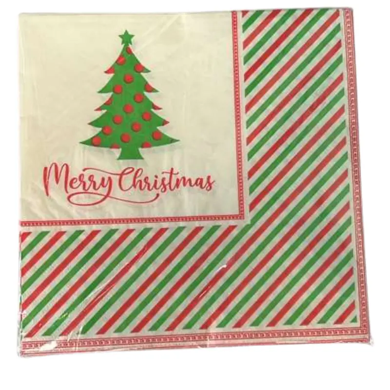 Christmas Lunch Napkins – 16-Pack Holiday-Themed Paper Tissue 1