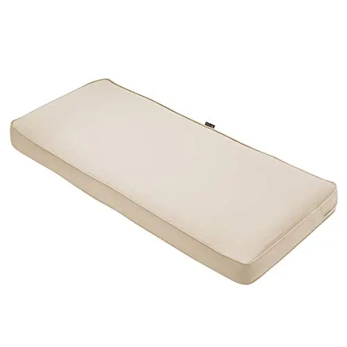 Classic Accessories Montlake Patio Loveseat Cushion – Water-Resistant 59" X 18" X 3" Bench Pad In Antique Beige 1