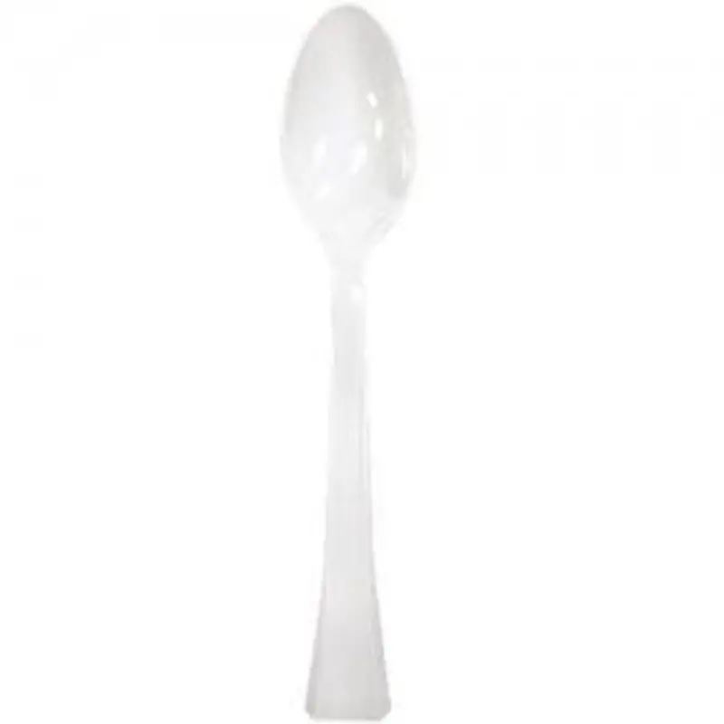Classic White Teaspoon – Heavy-Duty Plastic Flatware 1