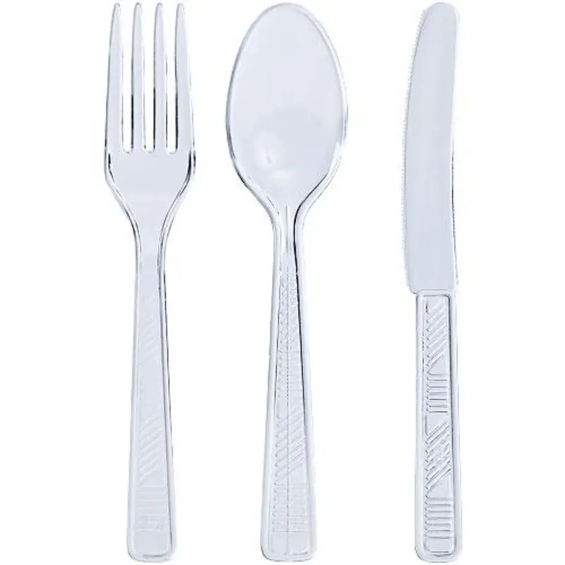 Clear Disposable Cutlery Set 1