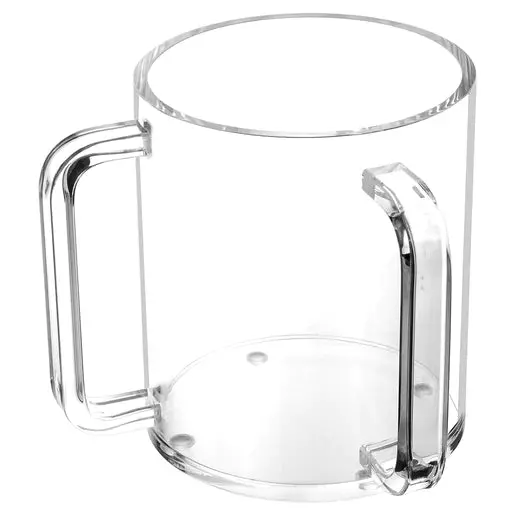 Clear Lucite Heavy-Duty Wash Cup With Transparent Handles 1