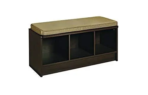 Closetmaid Cubeicals 3-Cube Storage Bench – Espresso-Finished Modular Seating & Organization Unit 1