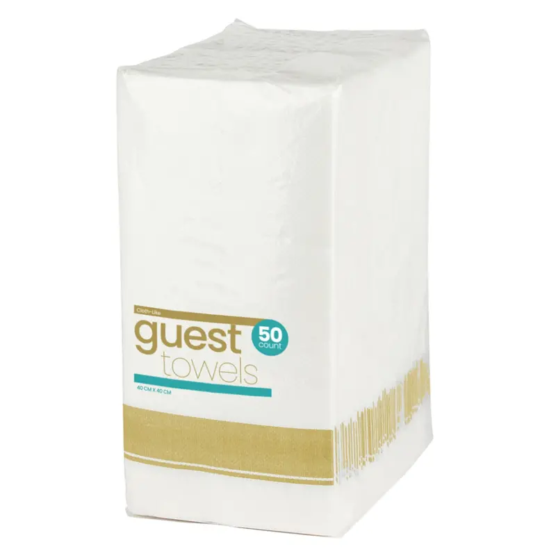 Cloth-Like Dinner Napkins With Gold Trim – Upscale Disposable Linen-Effect Napkins 1