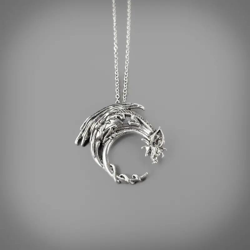 Coiled Dragon Necklace Pendant 1