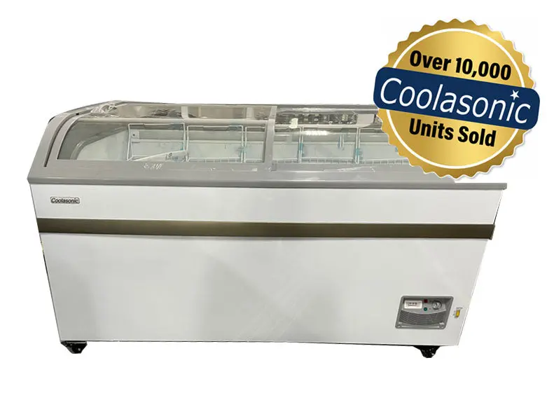 Coolasonic 500Y Dual-Door 58-Inch Chest-Style Display Freezer/Refrigerator 1