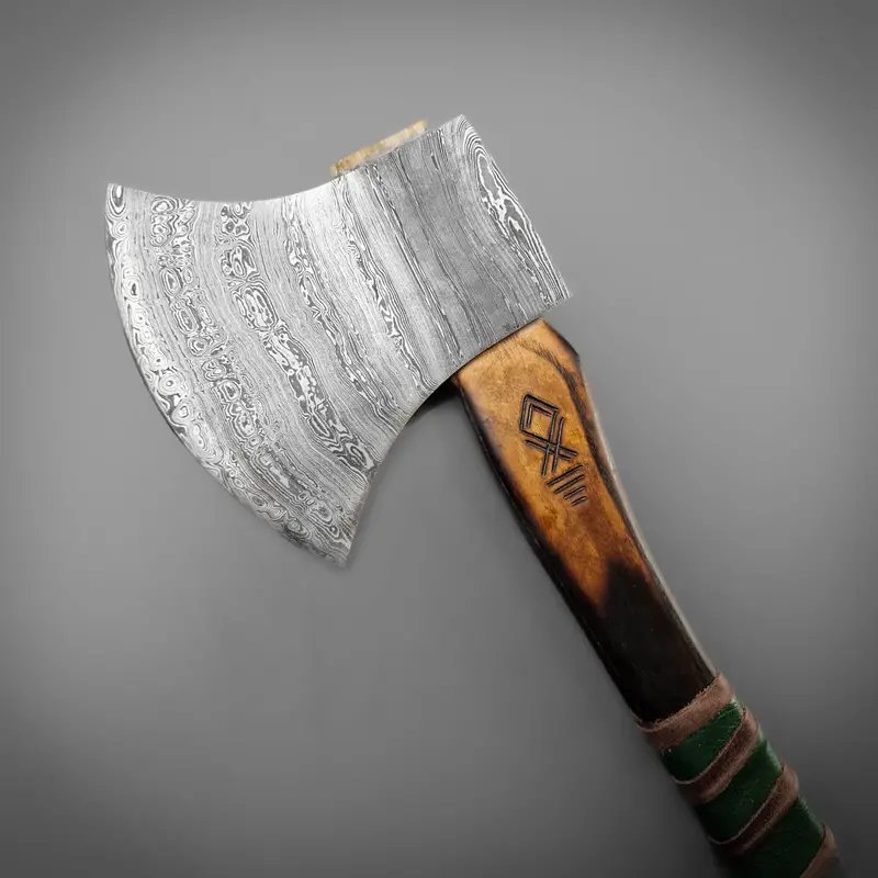 Damascus Splitter Woodcutting Axe 1