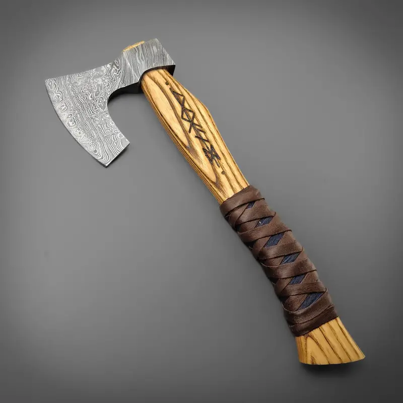 Damascus Steel Scout Axe 1
