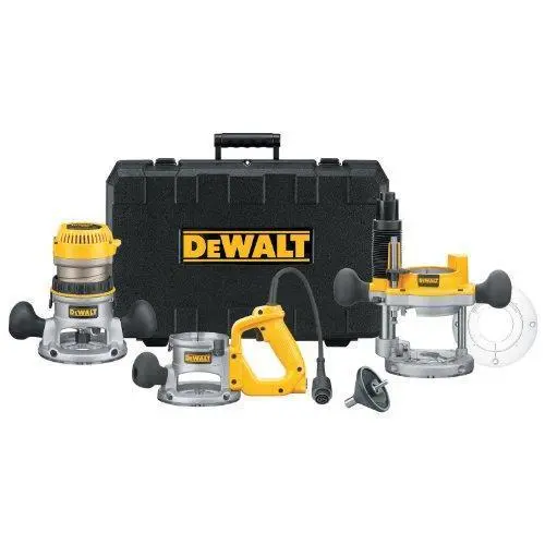 Dewalt Dw618B3 Fixed & Plunge Base Router Kit – 12-Amp, 2-1/4 Hp Professional Woodworking Tool 1