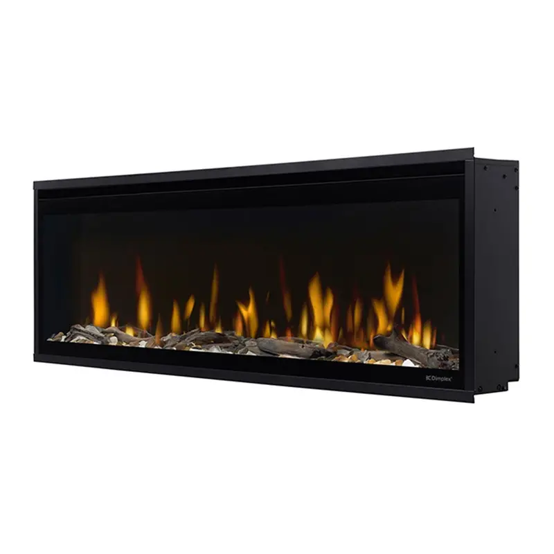 Dimplex Ignite Evolve Evolve50 – 50-Inch Linear Built-In Electric Fireplace Featuring Driftwood Logs & Tumbled Glass 1