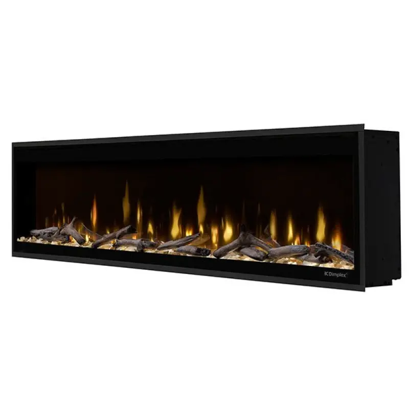 Dimplex Ignite Evolve Evolve74 – 74-Inch Linear Built-In Electric Fireplace With Driftwood Logs & Tumbled Glass 1