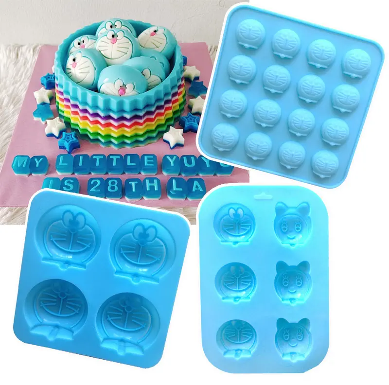 Doraemon Multi-Cavity Jelly Mold – 16-Piece Silicone Chocolate And Dessert Shape Set 1