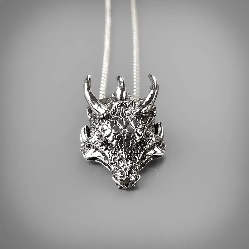 Dragon Head Pendant – Viking-Inspired Sculptural Jewelry 1