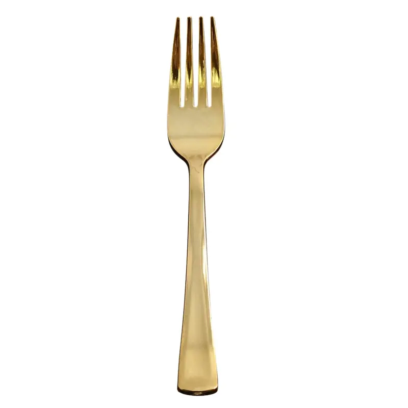Dynasty Gold-Finished Plastic Forks – Bulk Pack 1