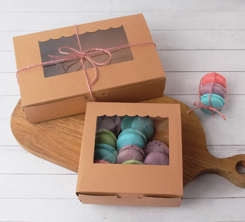 Eco-Friendly Kraft Paper Box For Mooncakes, Cupcakes, Brownies, And Pastries 2